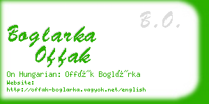 boglarka offak business card